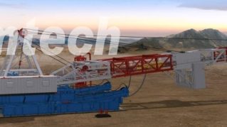 Анимация установки наземной буровой установки